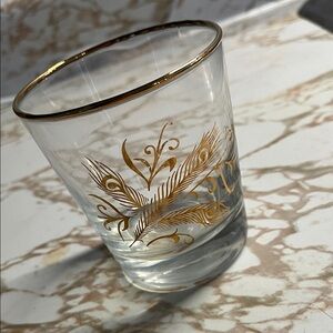Elegant Gold-Trimmed Glass Tumbler